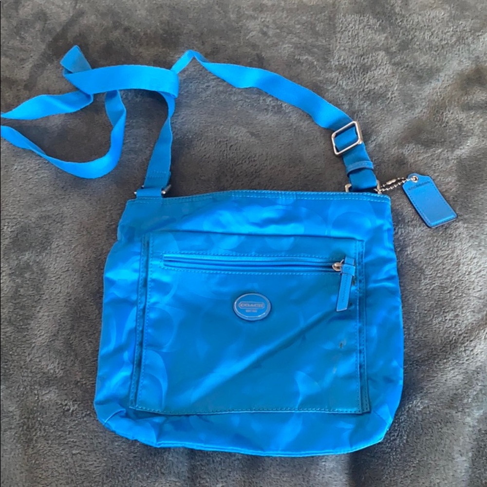 Blue Coach purse